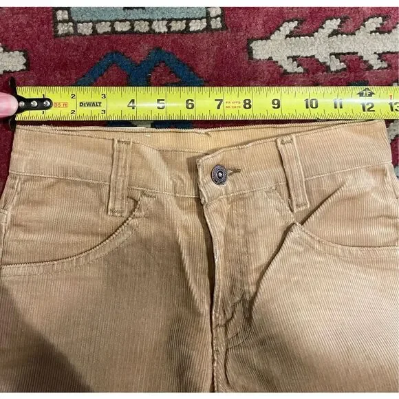 NWT NOS Levi’s Corduroy Big Bell Bottom Pants 80s 784-1523 Tan 25 X 29 Flared